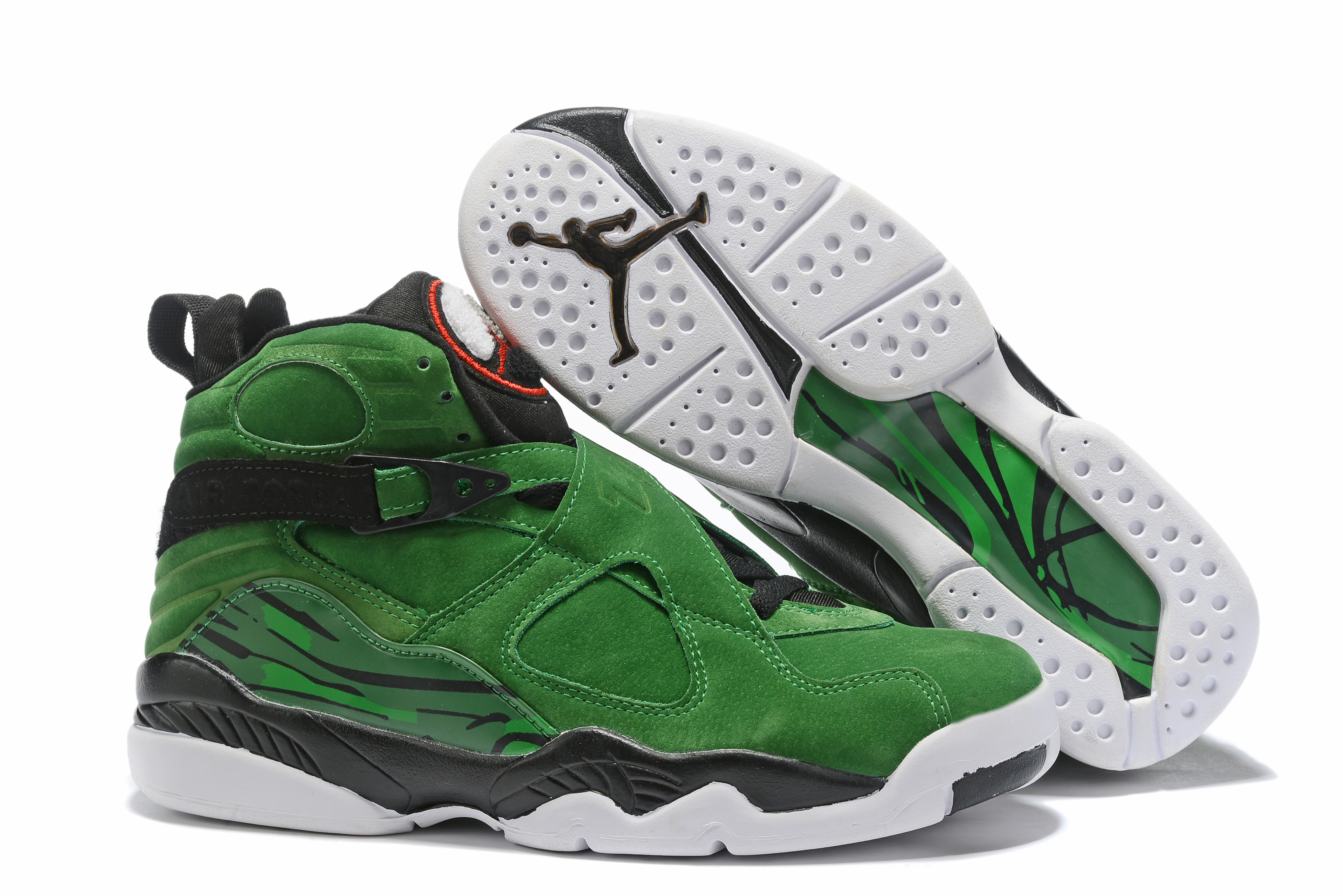 2019 Air Jordan 8 Green Black Red White Shoes